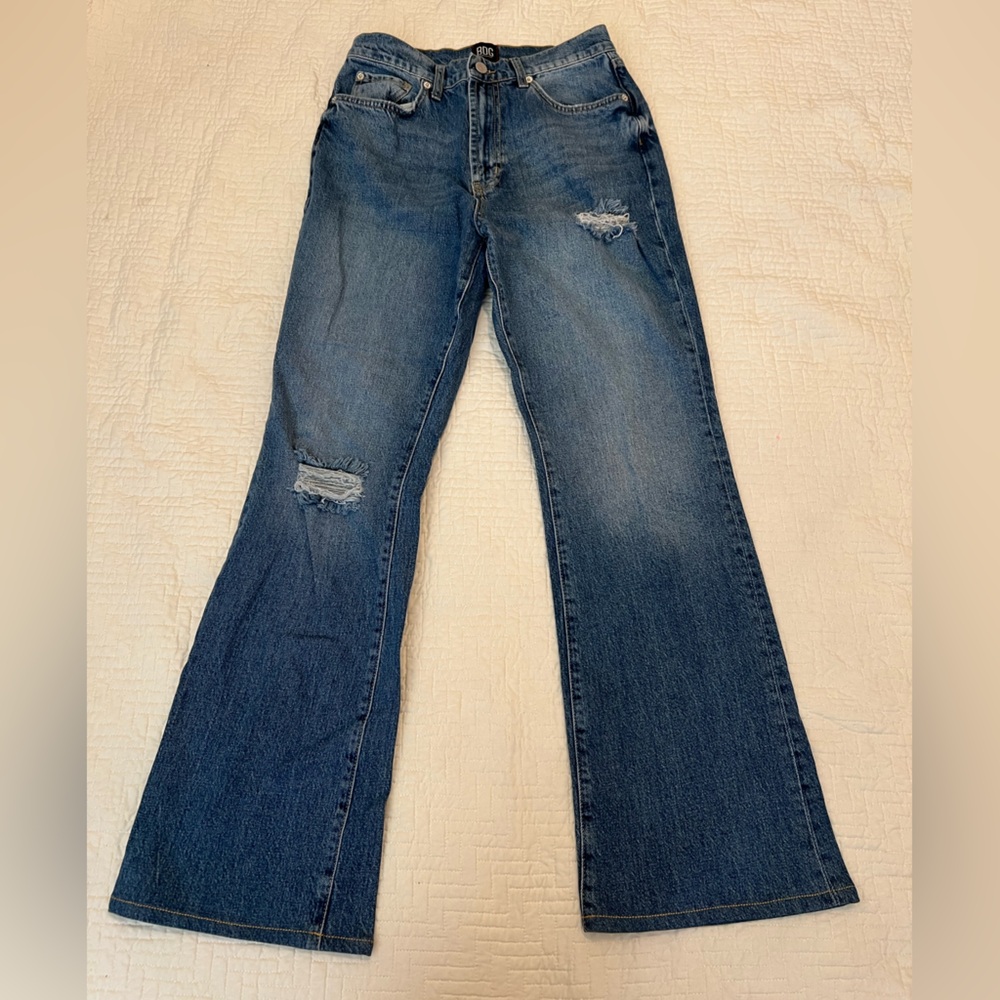 BDG by Urban Outfitters Stretch High Rise Flair Blue Jeans Size 28